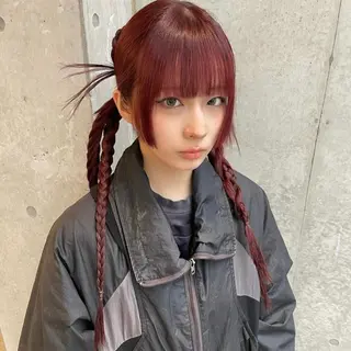 ロング カラー Mizobe misakiのヘアスタイル