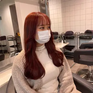 ロング 盛れる暖色🎀ガーリ ーヘア🎀きっかのヘアスタイル