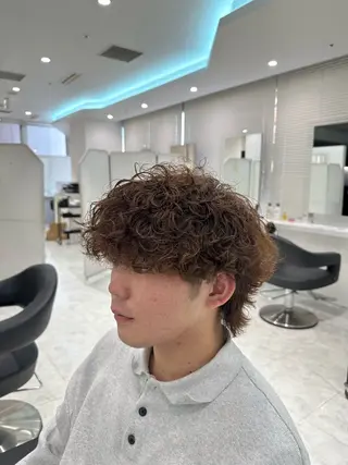 カラー パーマ メンズ 🐺メンズパーマ マッシュ あさひ🐺のヘアスタイル