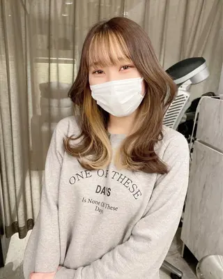 ロング 京都レイヤーカット/ 縮毛矯正/羽柴りくのマツエク・マツパデザイン