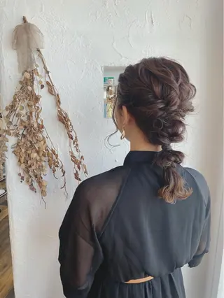 セミロング ヘアアレンジ 美容室 ソンリエのヘアスタイル