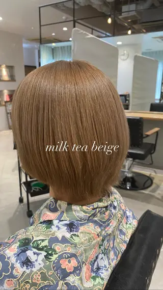 ショート カラー fullbloom hair&spa所属・DAIKIベージュ 🍂レイヤーカットのヘアスタイル