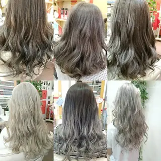 セミロング カラー 植田 /エクステ /ブリーチ/髪質改善のヘアスタイル