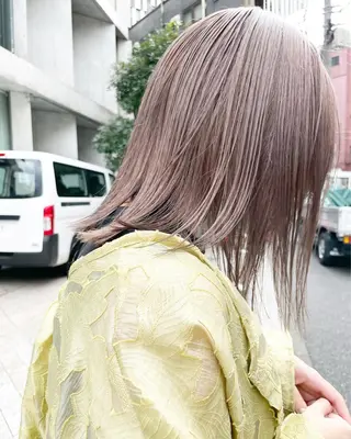 ミディアム カラー 👩🏻ボブ/ 髪質改善ダブルカラーのヘアスタイル