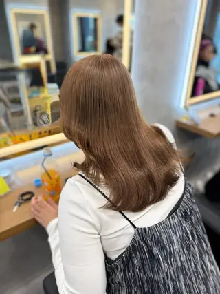 ロング カラー ヘアアレンジ レイヤーカット×透明 感カラーHAYATOのヘアスタイル