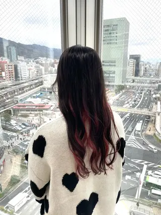 ロング カラー パーマ&ブリーチ /飯牟田/GEAR.のヘアスタイル