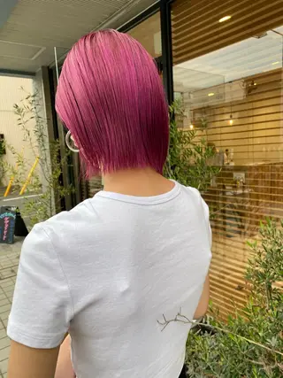 ショート カラー ヘアアレンジ パーマ指名No1 /namiのヘアスタイル