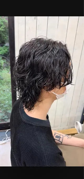 ミディアム パーマ メンズ メンズStylist 山根慧のヘアスタイル