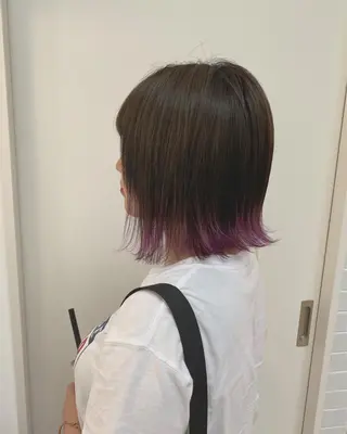 ショート カラー インナーカラー/天神 ブリーチ/吉田のヘアスタイル