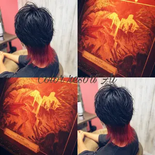 カラー メンズ 透明感カラー 青柳凌平のヘアスタイル