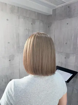 ミディアム hayato🌟/ やわらかハイトーンのヘアスタイル