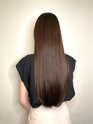 ロング TIECHEL所属・韓国ナチュラル・ ベージュ/落合夏希のヘアスタイル