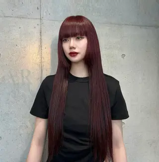 ロング カラー ヘアアレンジ 🍎艶モテカラー🍎 カリンのヘアスタイル
