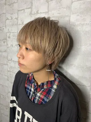 ショート カラー 船津武俊 フナツタケトシのヘアスタイル