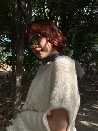 カラー YURiA レイヤー🫧暖色のヘアスタイル