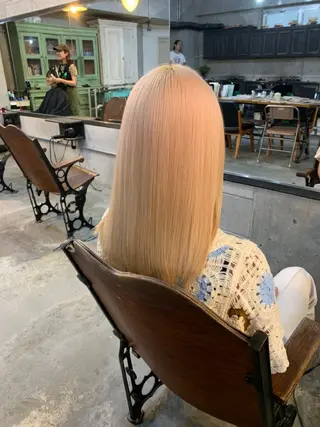 セミロング カラー パーマ ヘアアレンジ メンズ キッズ 髪質改善/ベージュ 🍀【ヒロム】🍀のヘアスタイル