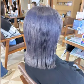 ミディアム カラー ヘアアレンジ 吉水 彩乃 /ボブ/透明感カラーのヘアスタイル