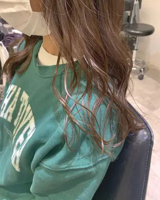 セミロング 🫧韓国ヘア 透明感 カラー🫧福田 楓のヘアスタイル