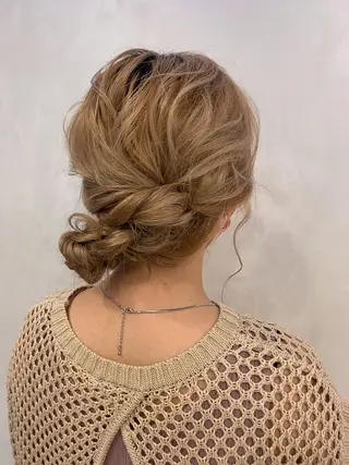 セミロング カラー ヘアアレンジ れな/艶カラー /暖色カラーのヘアスタイル