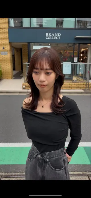 セミロング ✂️レイヤーカット 顔まわり枝松　凌✂️のヘアスタイル