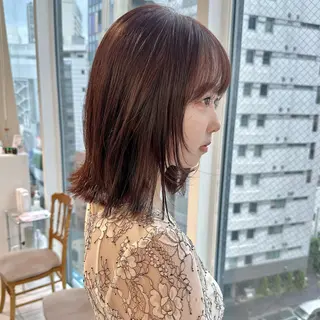 ミディアム カラー ブリーチなし/レイヤ ー特化🌈Tommyのヘアスタイル