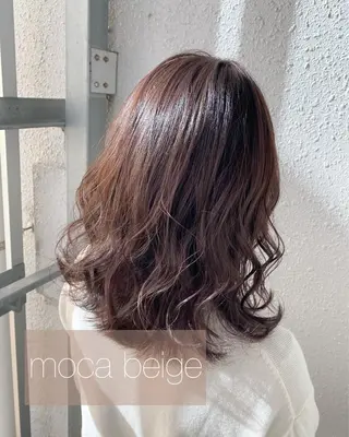 セミロング カラー 後藤紗英/髪質改善 /オリーブベージュのヘアスタイル