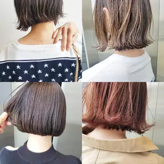 ショート カラー ヘアアレンジ パーマ マツエク・マツパ ネイル iplus✴ まつげ、眉毛、耳つぼのマツエク・マツパデザイン