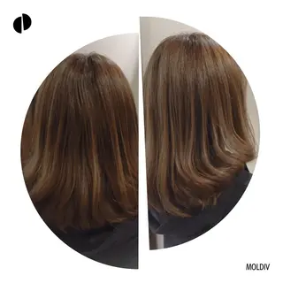 ミディアム セミロング カラー ✨縮毛矯正✨髪質改善 ナカシマ ユミのヘアスタイル