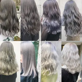ロング カラー メンズ JuNブリーチに 縮毛矯正するプロのヘアスタイル