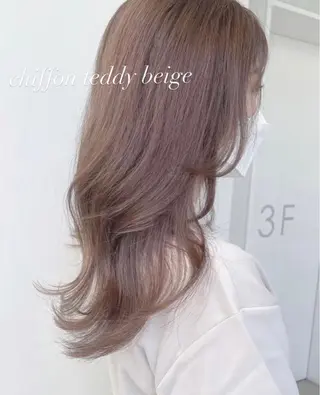 セミロング カラー ワンホン/韓国ヘア 🤍amiのヘアスタイル