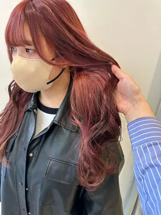 ロング カラー ベージュ/インナー カラー🤍Rieのヘアスタイル
