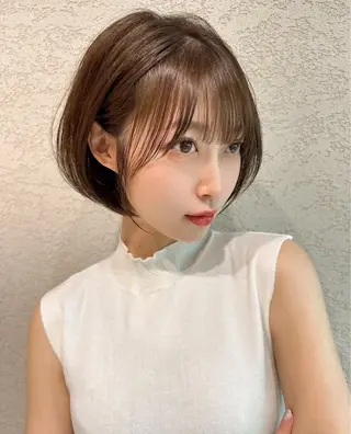 ショート 栄ハイトーン/ 透明感/中園薪のヘアスタイル