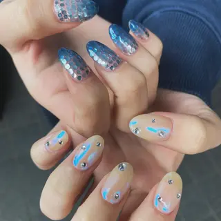 メンズ ネイル akari✨ 韓国風、メンズネイルのネイルデザイン