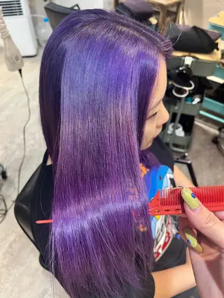 セミロング カラー 新宿デザインカット 👶RENAのヘアスタイル