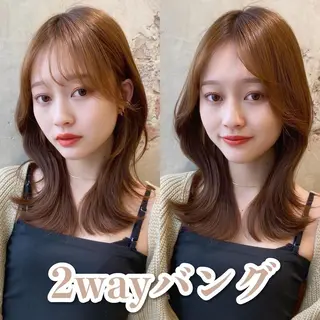 ミディアム カラー On所属・顔まわりカット🌟 くびれヘア/寺門遥輝のヘアスタイル