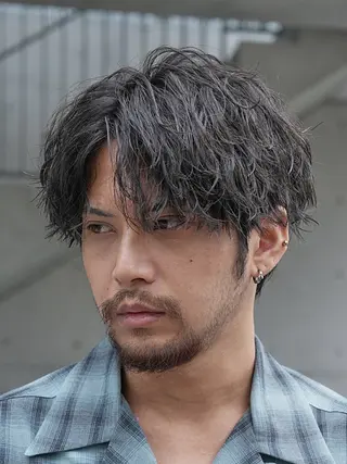 ショート パーマ メンズパーマ特化 園田　楓莉のヘアスタイル