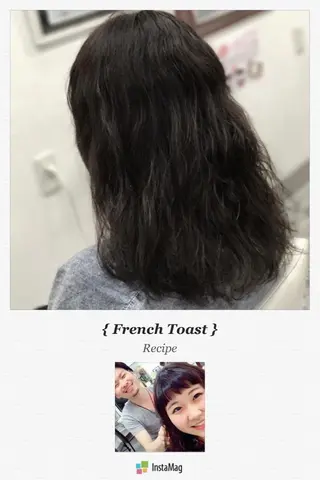 ミディアム カラー パーマ 山内 聡史のヘアスタイル