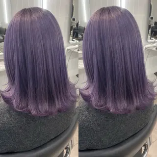 セミロング カラー ONYX 表参道所属・表参道/ハイライト 髪質改善ストレートのヘアスタイル