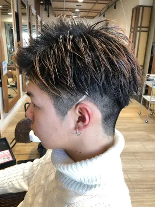 ショート カラー メンズ メンズパーマ/ スパイキー/神田正紀のヘアスタイル