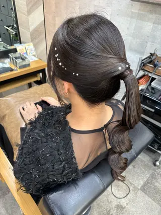 ロング ヘアアレンジ 飯塚 沙衣のヘアスタイル
