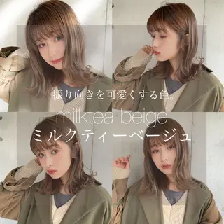 ミディアム カラー 🩵ハイトーン 美咲🩵のヘアスタイル