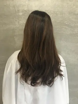 ロング カラー 韓国風レイヤー🗝要 暗透カラー📓吉祥寺のヘアスタイル