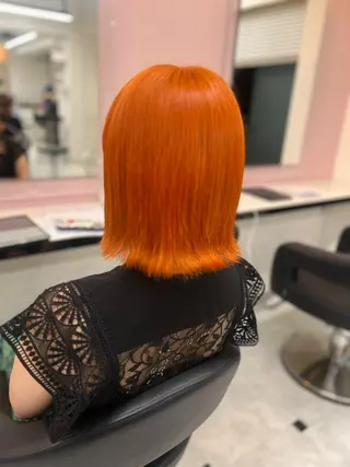 カラー 夏カラーオレンジ ヘアーひめな🫧のヘアスタイル