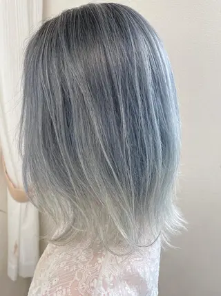 ミディアム カラー ケアブリーチ /髪質 改善/古橋圭史郎のヘアスタイル