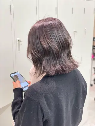 ミディアム カラー ショーヤ/ブリーチ /バレイヤージュのヘアスタイル