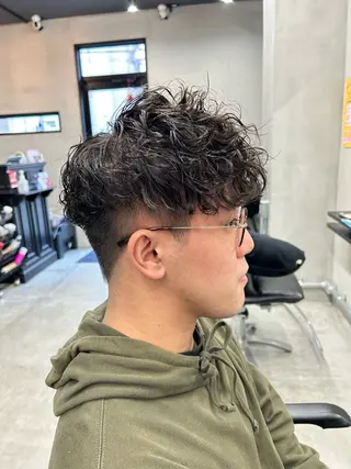 ショート パーマ メンズ 大和田 玲円/メンズ専門のヘアスタイル