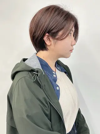 ショート 小顔ボブ/お悩み解決 /ボブパーマ/とういのヘアスタイル