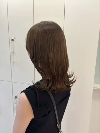 セミロング カラー ParveMix 楠本結菜のヘアスタイル