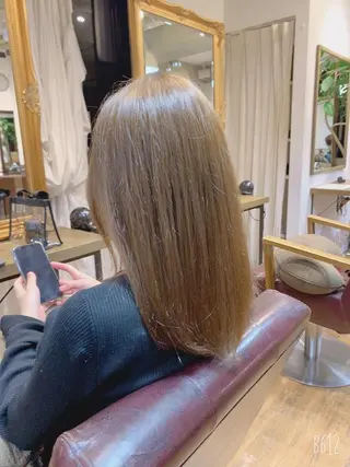 セミロング カラー ✨️美髪矯正×似合わ せ艶カラー✨藤田透のヘアスタイル