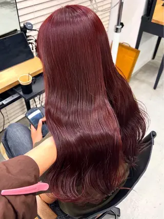 ロング ハイトーンヘアセット 🦋yuri🦋のヘアスタイル
